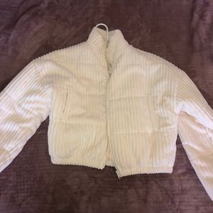Cream puffer jacket